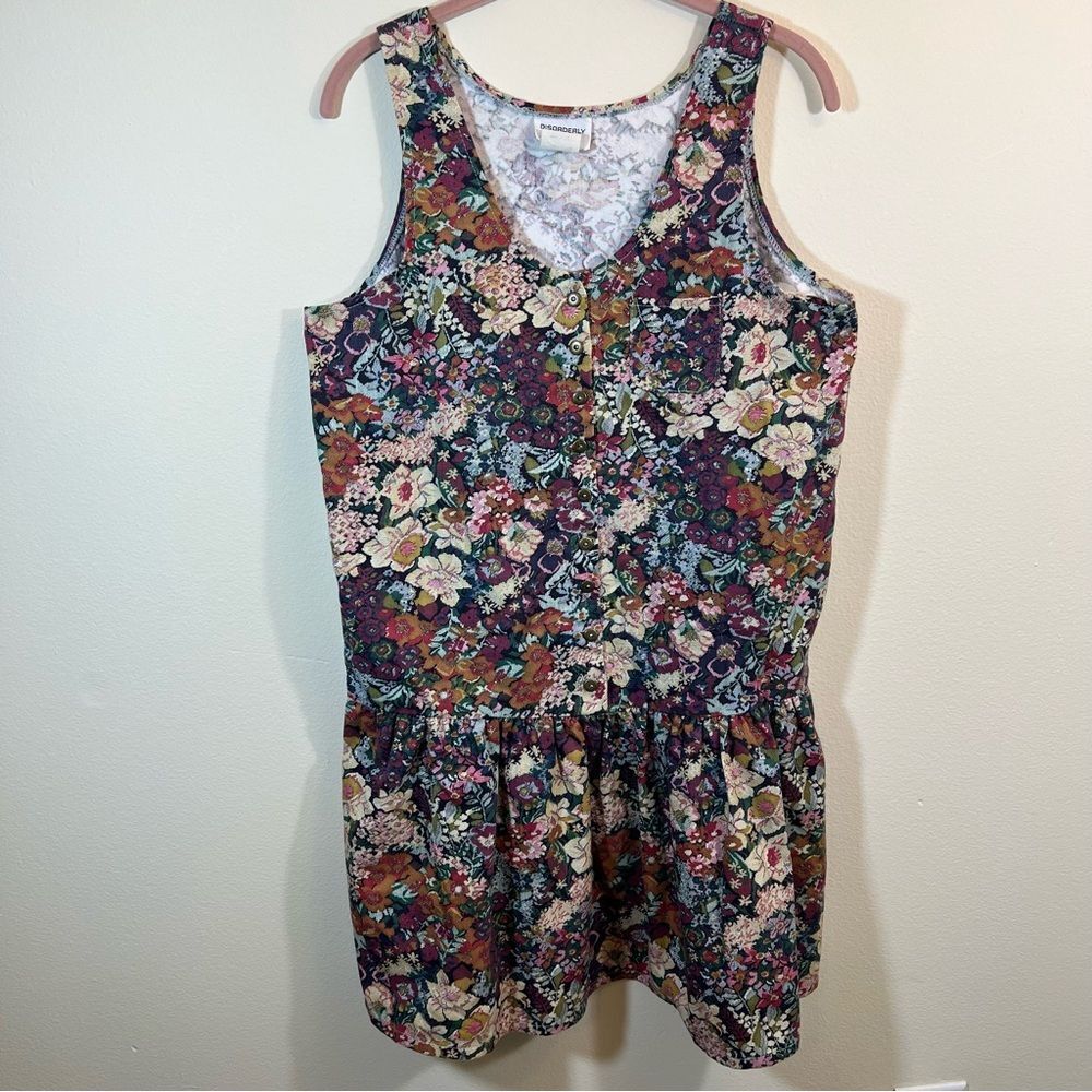 ✨ Vintage Disorderly Conduct‎ Floral Dress Large